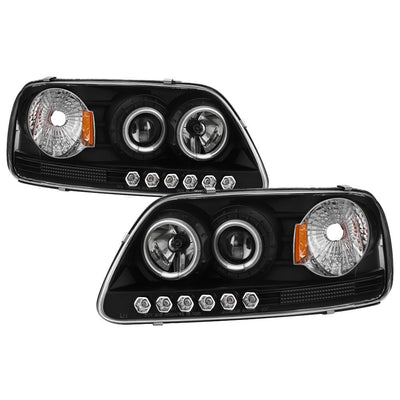 CCFL Halo Black 1PC Projector Headlights <br>97-03 Ford F-150 97-02 Ford Expedition