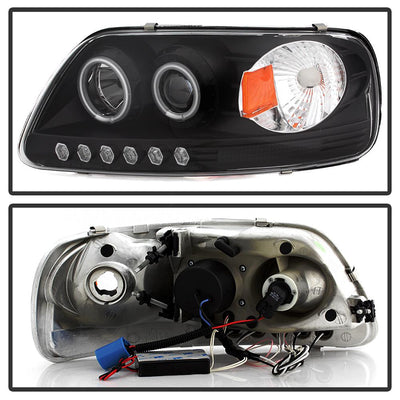 CCFL Halo Black 1PC Projector Headlights <br>97-03 Ford F-150 97-02 Ford Expedition