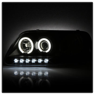 CCFL Halo Black 1PC Projector Headlights <br>97-03 Ford F-150 97-02 Ford Expedition
