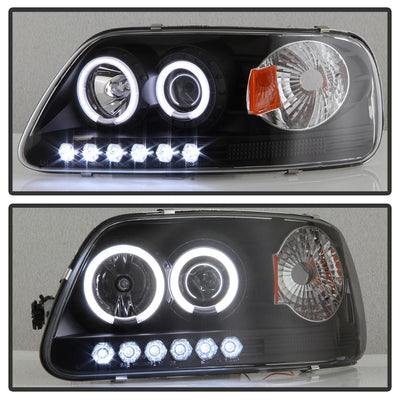 CCFL Halo Black 1PC Projector Headlights <br>97-03 Ford F-150 97-02 Ford Expedition