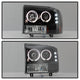 Version 2 Black LED Halo 1PC Projector Headlights <br>99-04 Ford F-250 Super Duty 00-04 Ford Excursion
