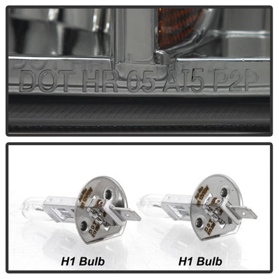 Version 2 Smoke LED Halo 1PC Projector Headlights <br>99-04 Ford F-250 Super Duty 00-04 Ford Excursion