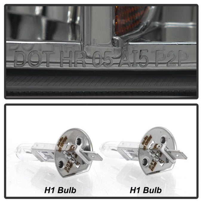 Version 2 Smoke LED Halo 1PC Projector Headlights <br>99-04 Ford F-250 Super Duty 00-04 Ford Excursion