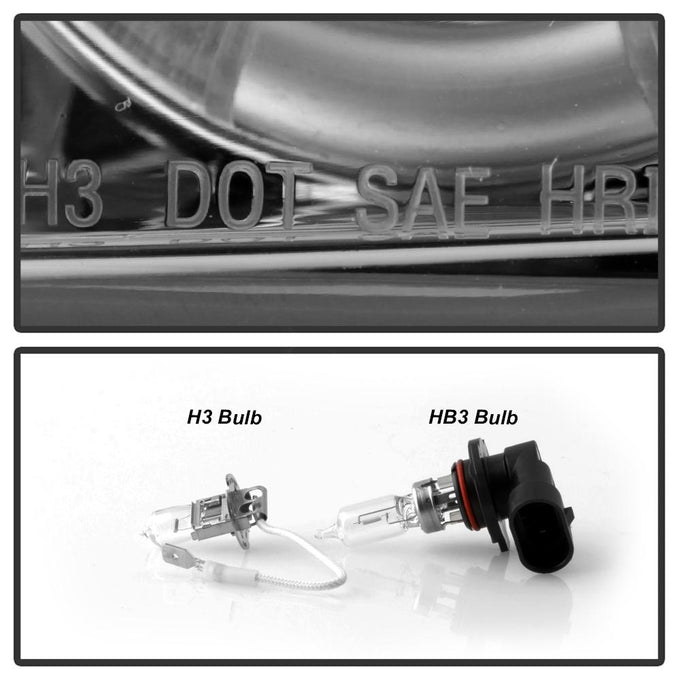 LED Halo Smoke Amber Reflector 1PC Projector Headlights <br>94-98 Ford Mustang