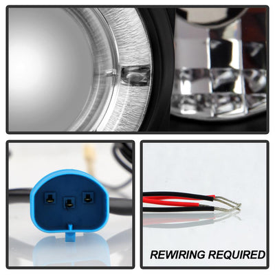 LED Halo Black Projector Headlights <br>99-04 Ford Mustang