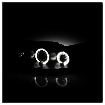 LED Halo Black Projector Headlights <br>99-04 Ford Mustang