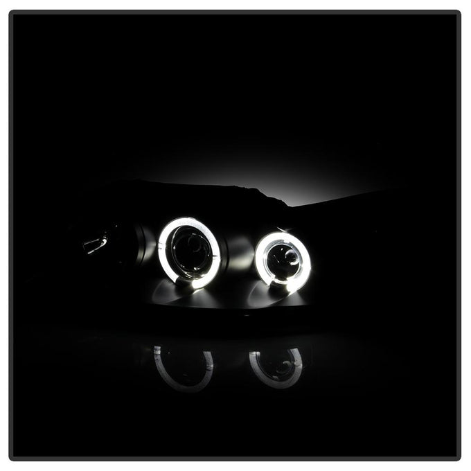 LED Halo Black Projector Headlights <br>99-04 Ford Mustang