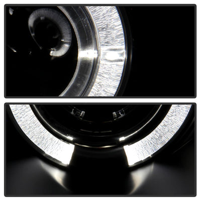 LED Halo Black Projector Headlights <br>99-04 Ford Mustang