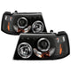 LED Halo Black 1PC Projector Headlights <br>01-11 Ford Ranger