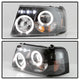 LED Halo Black 1PC Projector Headlights <br>01-11 Ford Ranger