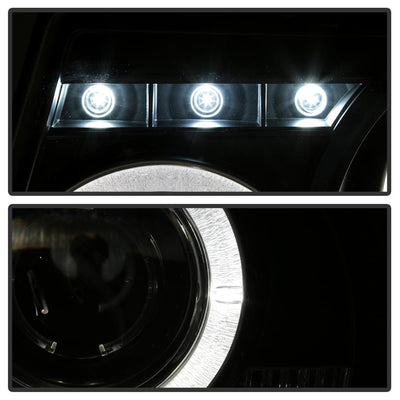 LED Halo Black 1PC Projector Headlights <br>01-11 Ford Ranger