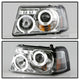 LED Halo Chrome 1PC Projector Headlights <br>01-11 Ford Ranger