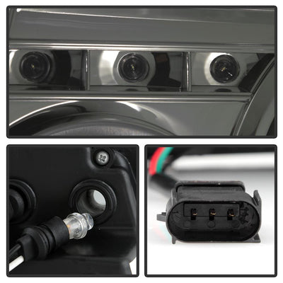 LED Halo Smoke 1PC Projector Headlights <br>01-11 Ford Ranger