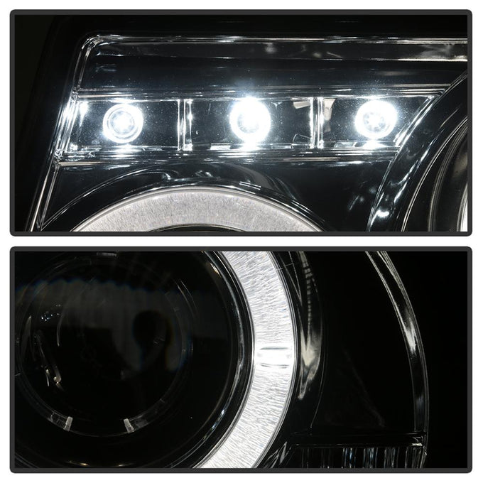 LED Halo Smoke 1PC Projector Headlights <br>01-11 Ford Ranger