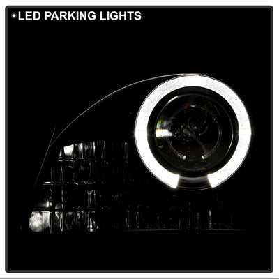 LED Halo Black Projector Headlights <br>98-00 Ford Ranger