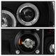 LED Halo Black Projector Headlights <br>05-07 Ford F350-F550 Super Duty