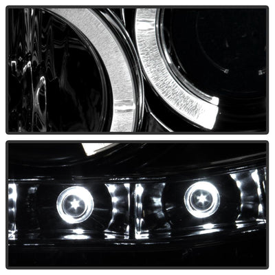 LED Halo Smoke Projector Headlights <br>05-07 Ford F350-F550 Super Duty