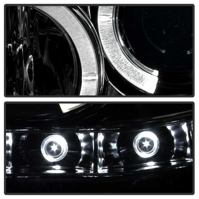 LED Halo Smoke Projector Headlights <br>05-07 Ford F350-F550 Super Duty