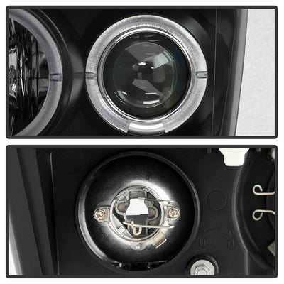 LED Halo Black Projector Headlights <br>08-10 Ford F-250 F-350 F-450 Super Duty