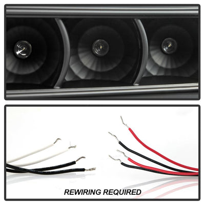 LED Halo Black Projector Headlights <br>08-10 Ford F-250 F-350 F-450 Super Duty