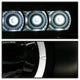 LED Halo Black Projector Headlights <br>08-10 Ford F-250 F-350 F-450 Super Duty