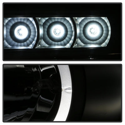 LED Halo Black Projector Headlights <br>08-10 Ford F-250 F-350 F-450 Super Duty