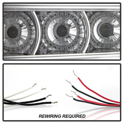 LED Halo Chrome Projector Headlights <br>08-10 Ford F-250 F-350 F-450 Super Duty