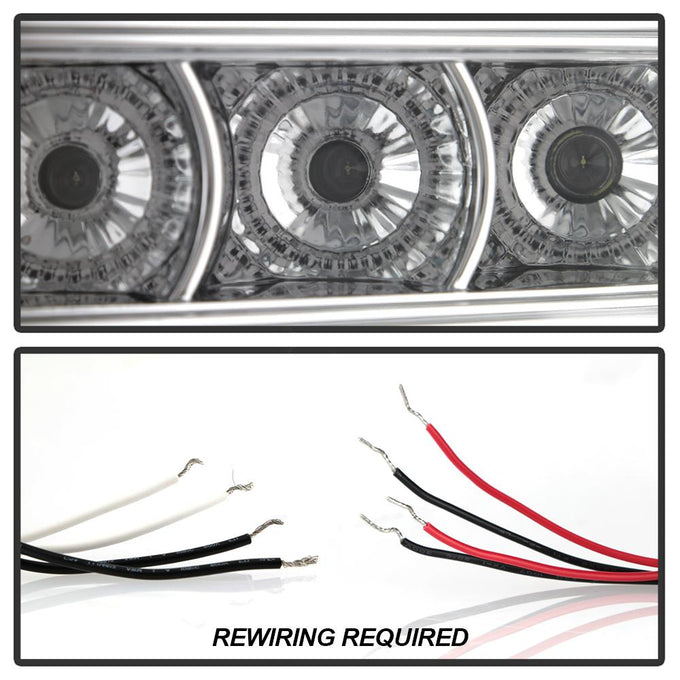 LED Halo Chrome Projector Headlights <br>08-10 Ford F-250 F-350 F-450 Super Duty