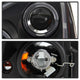 LED Halo Black Amber Reflector Projector Headlights <br>03-07 Honda Accord