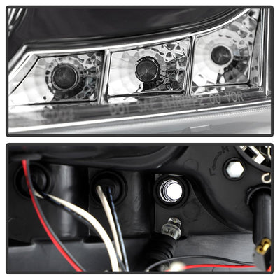 LED Halo Chrome Amber Reflector Projector Headlights <br>03-07 Honda Accord