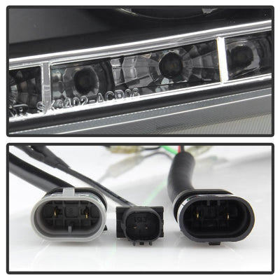 LED Halo Black Projector Headlights <br>08-12 Honda Accord 10-11 Honda Accord Crosstour