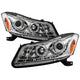 LED Halo Chrome Projector Headlights <br>08-12 Honda Accord 10-11 Honda Accord Crosstour