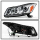 LED Halo Chrome Projector Headlights <br>08-12 Honda Accord 10-11 Honda Accord Crosstour