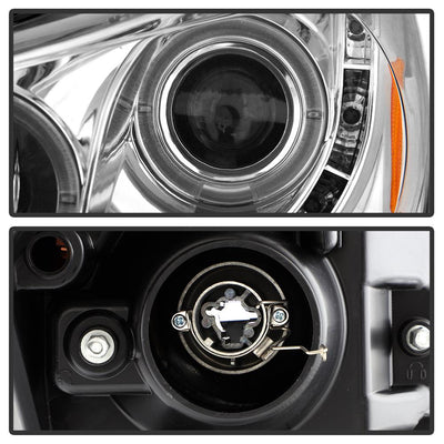 LED Halo Chrome Projector Headlights <br>08-12 Honda Accord 10-11 Honda Accord Crosstour