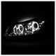 LED Halo Chrome Projector Headlights <br>08-12 Honda Accord 10-11 Honda Accord Crosstour