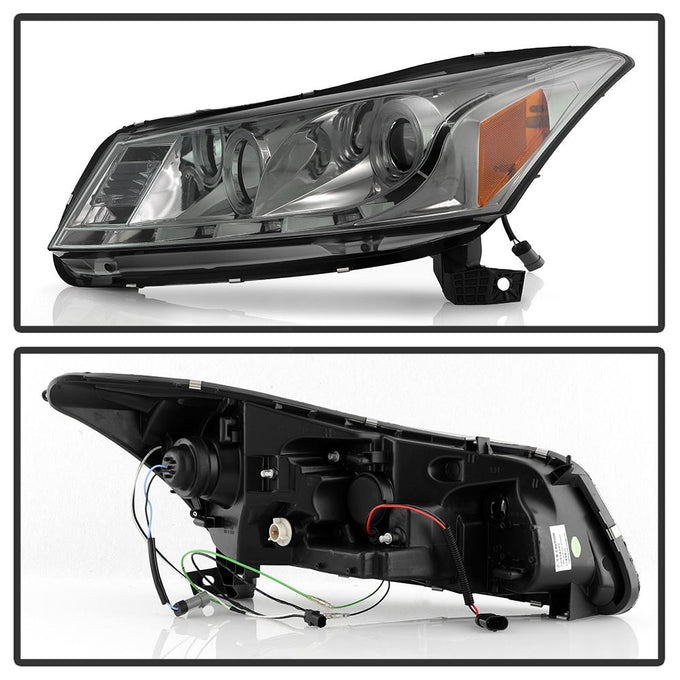LED Halo Smoke Projector Headlights <br>08-12 Honda Accord 10-11 Honda Accord Crosstour