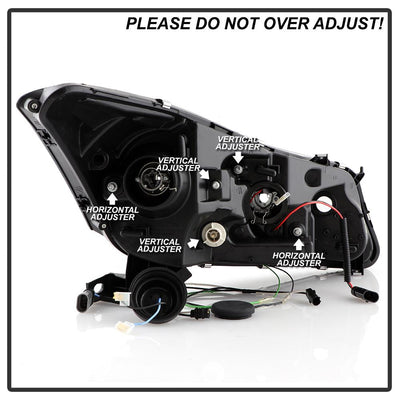 LED Halo Smoke Projector Headlights <br>08-12 Honda Accord 10-11 Honda Accord Crosstour