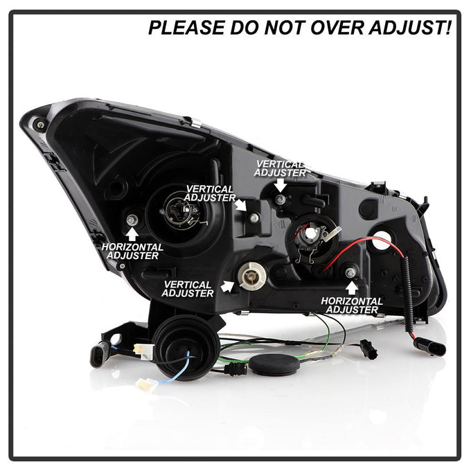 LED Halo Smoke Projector Headlights <br>08-12 Honda Accord 10-11 Honda Accord Crosstour