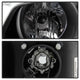 LED Halo Black Amber Reflector Projector Headlights <br>94-97 Honda Accord