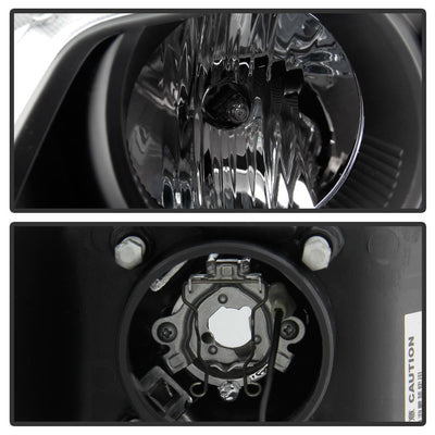 LED Halo Black Amber Reflector Projector Headlights <br>94-97 Honda Accord