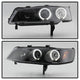 LED Halo Black Amber Reflector Projector Headlights <br>94-97 Honda Accord
