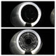 LED Halo Black Amber Reflector Projector Headlights <br>94-97 Honda Accord