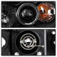 LED Halo Black Amber Reflector Projector Headlights <br>01-03 Honda Civic