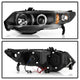 LED Halo Black Projector Headlights <br>06-08 Honda Civic