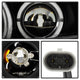 LED Halo Black Projector Headlights <br>06-08 Honda Civic
