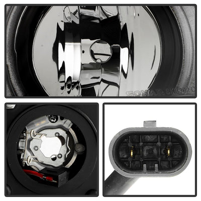 LED Halo Black Projector Headlights <br>06-08 Honda Civic