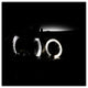 LED Halo Black Projector Headlights <br>06-08 Honda Civic