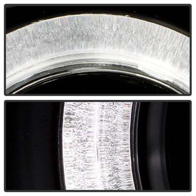 LED Halo Black Projector Headlights <br>06-08 Honda Civic