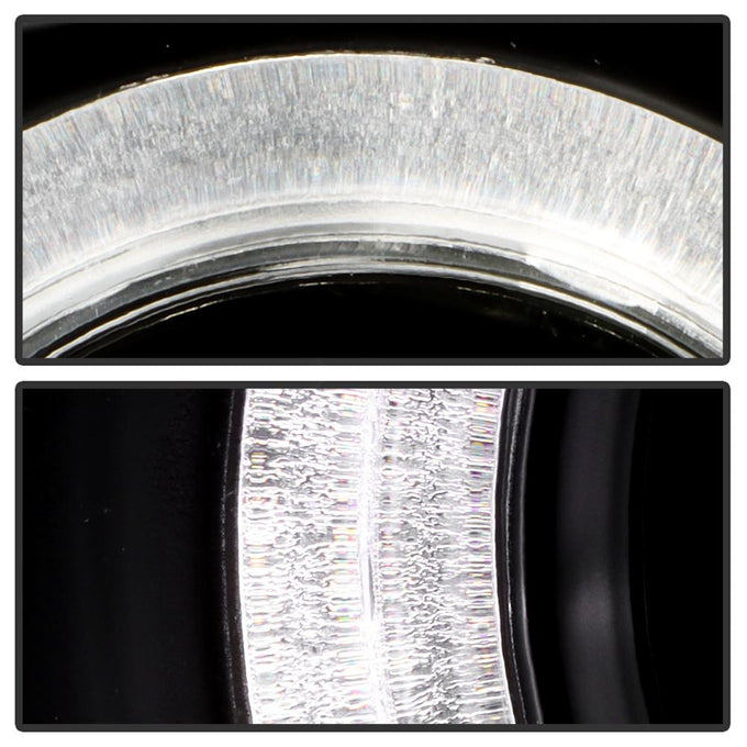 LED Halo Black Projector Headlights <br>06-08 Honda Civic