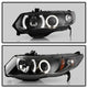 LED Halo Black Projector Headlights <br>06-08 Honda Civic